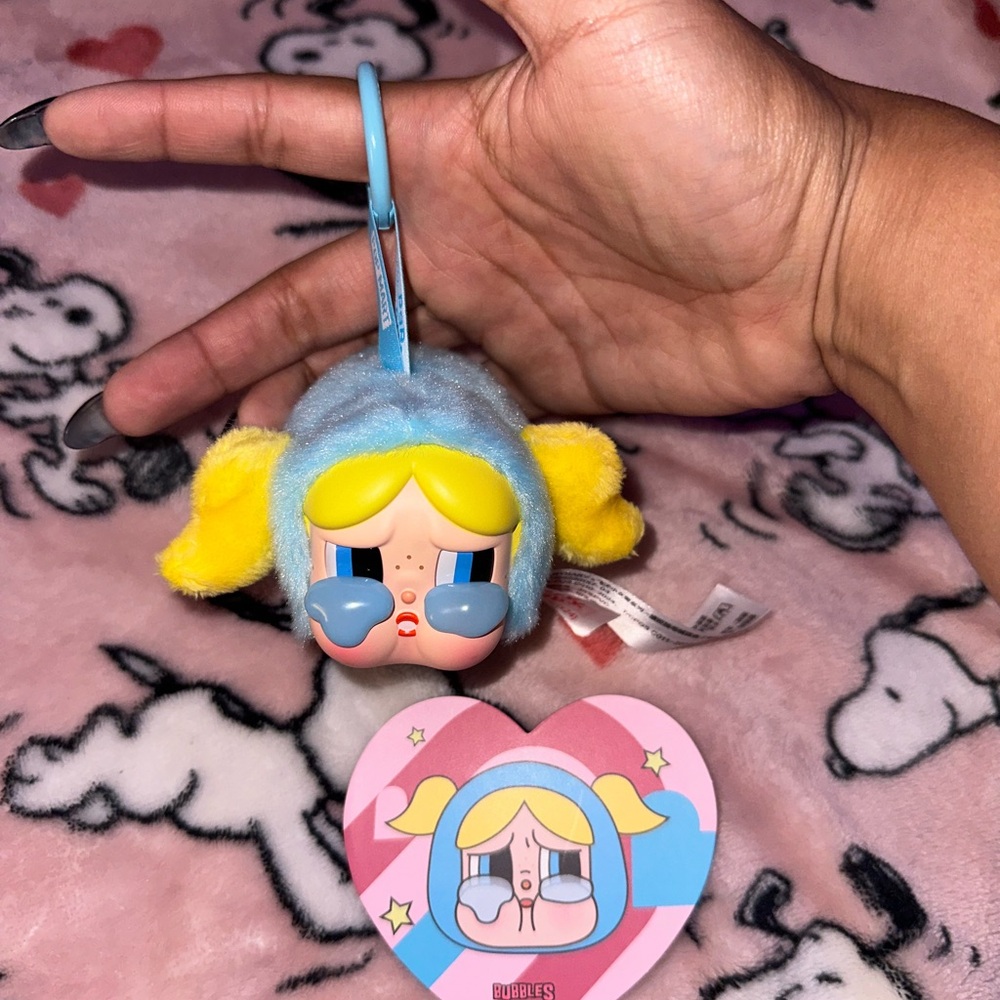 Crybaby x The Powerpuff Girls Bunny Bubbles Plush Keychain - Picture 3 of 11